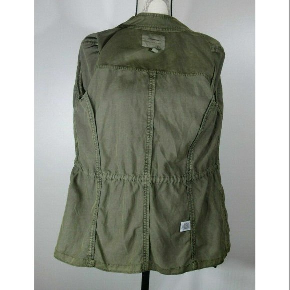 HINGE Drapey Military Jacket, Army Green, Womens Size Small - Picture 5 of 7
